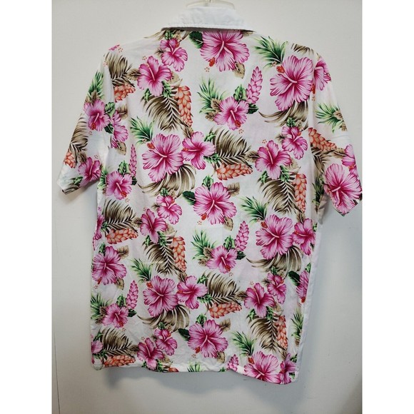 SSLR Button Up Hawaiian Shirt Hibiscus Medium M 100% Cotton new other Mens - Picture 7 of 9